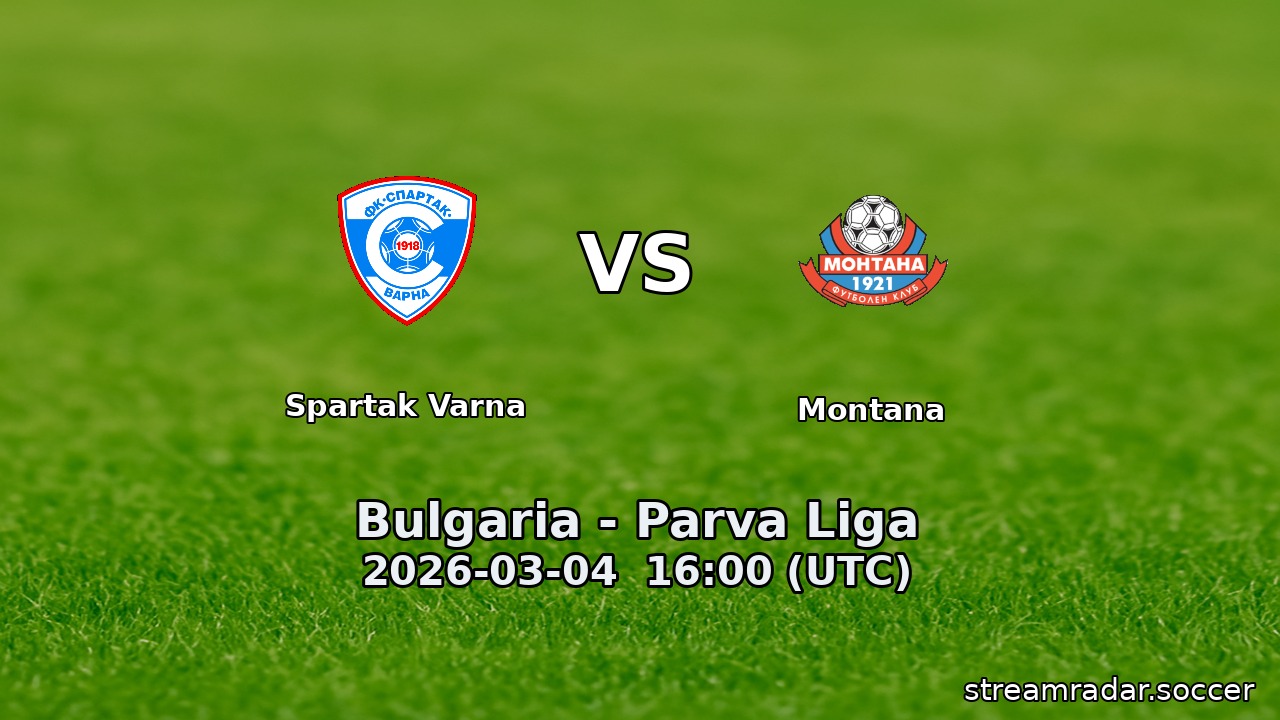 Spartak Varna vs Montana