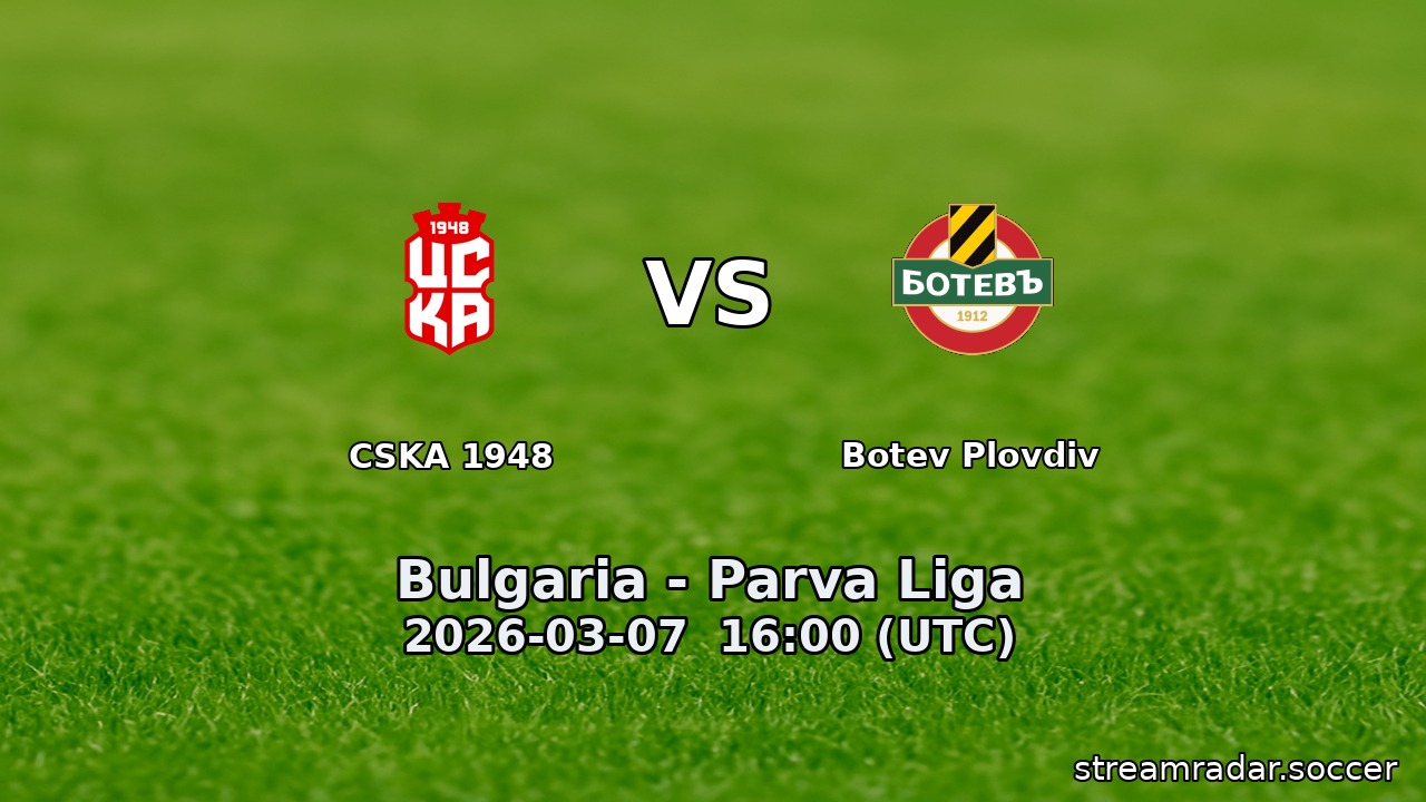 CSKA 1948 vs Botev Plovdiv