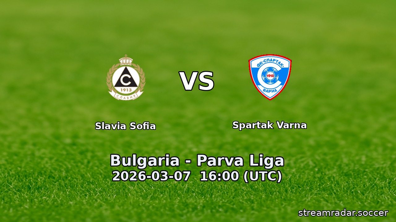 Slavia Sofia vs Spartak Varna