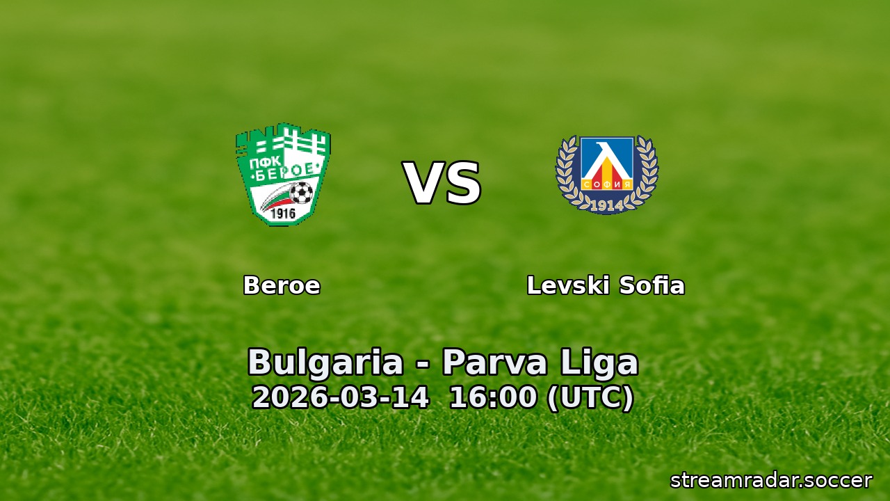 Beroe vs Levski Sofia