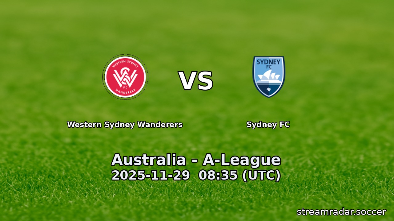 Western Sydney Wanderers vs Sydney FC