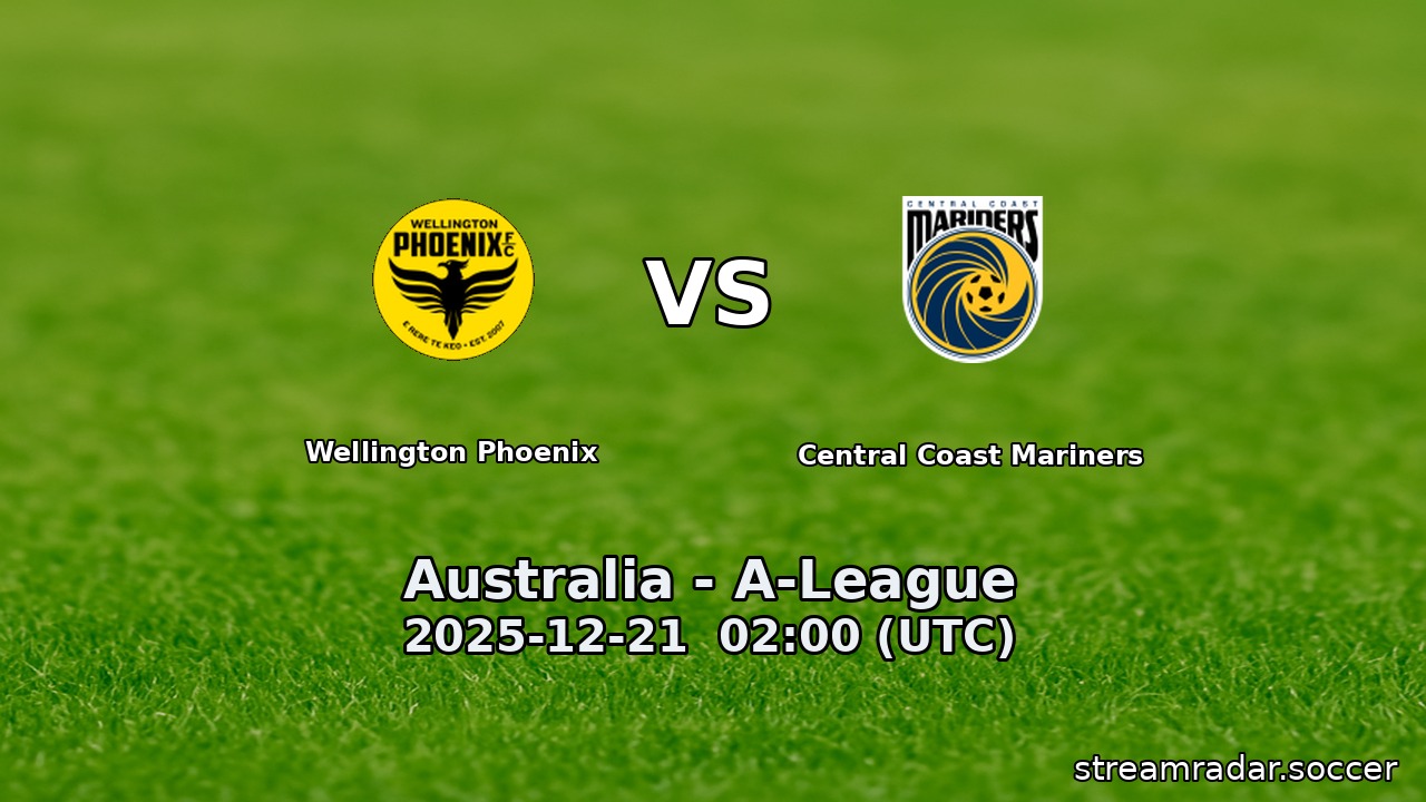 Wellington Phoenix vs Central Coast Mariners