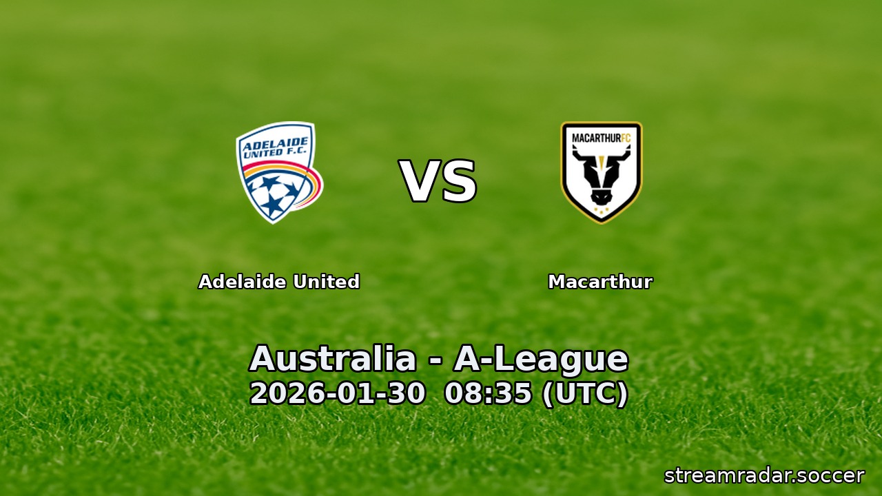 Adelaide United vs Macarthur