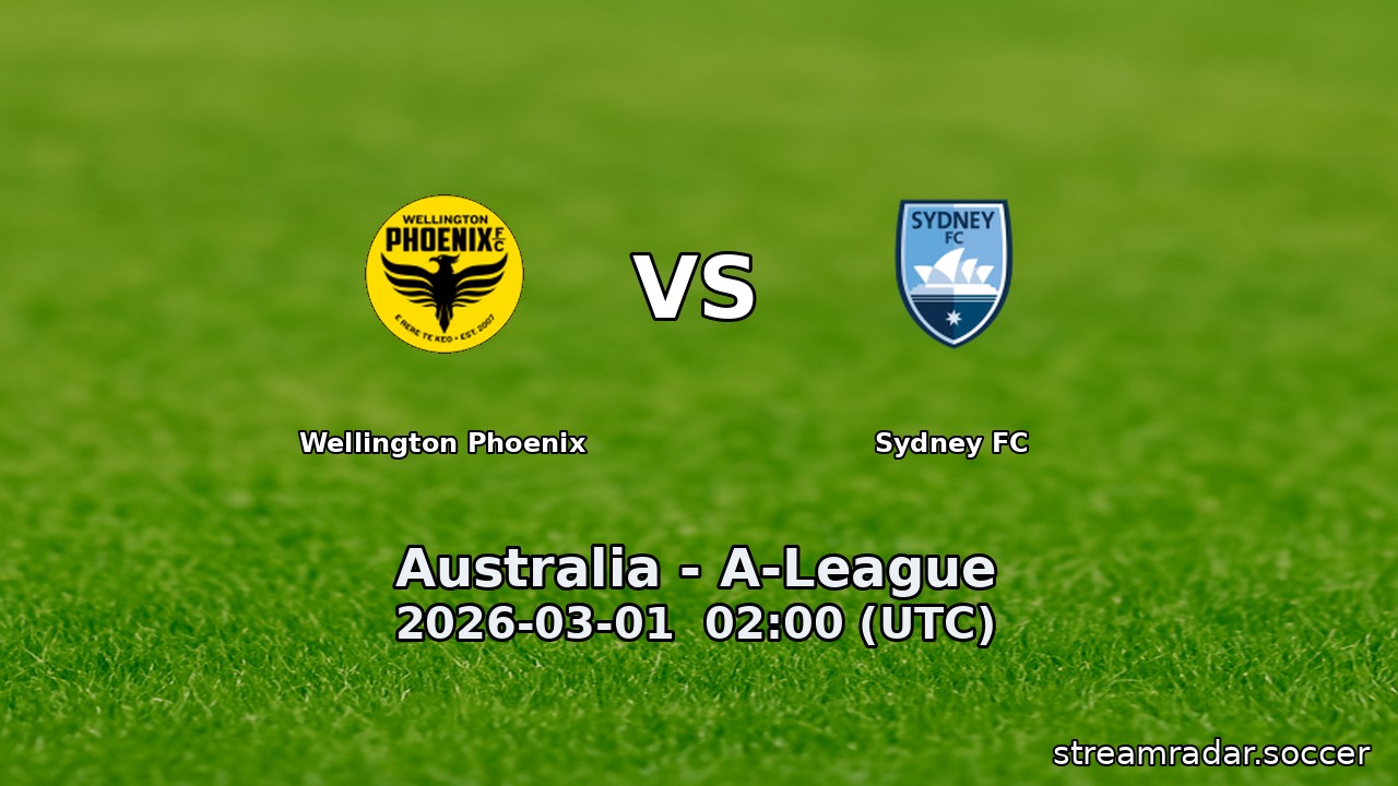Wellington Phoenix vs Sydney FC
