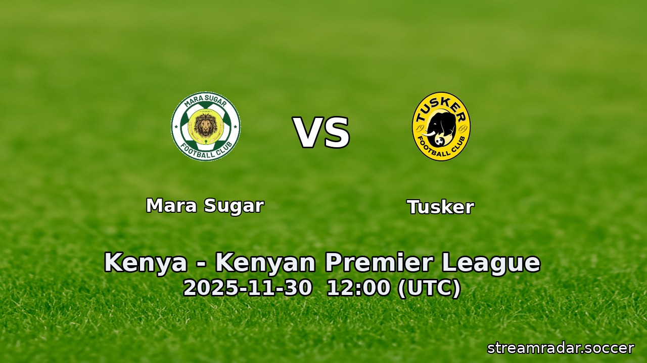 Mara Sugar vs Tusker