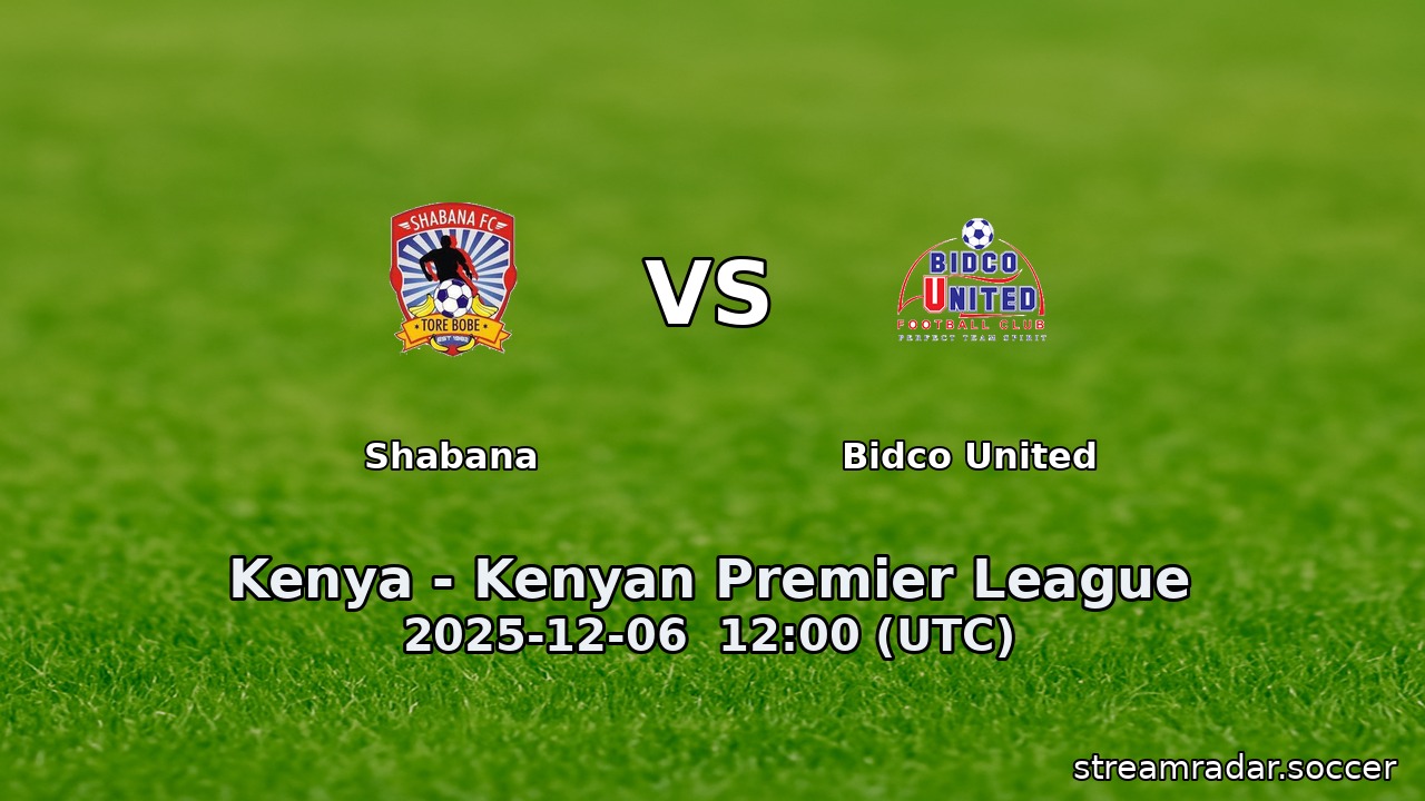 Shabana vs Bidco United