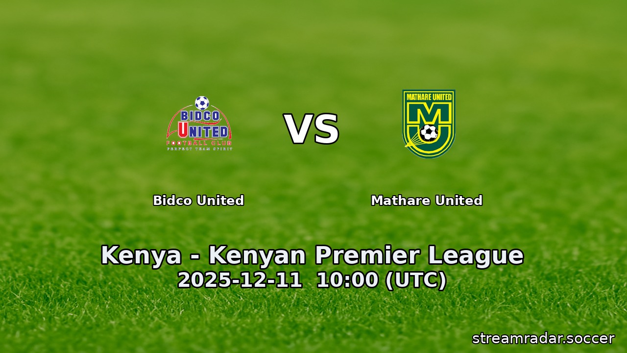 Bidco United vs Mathare United