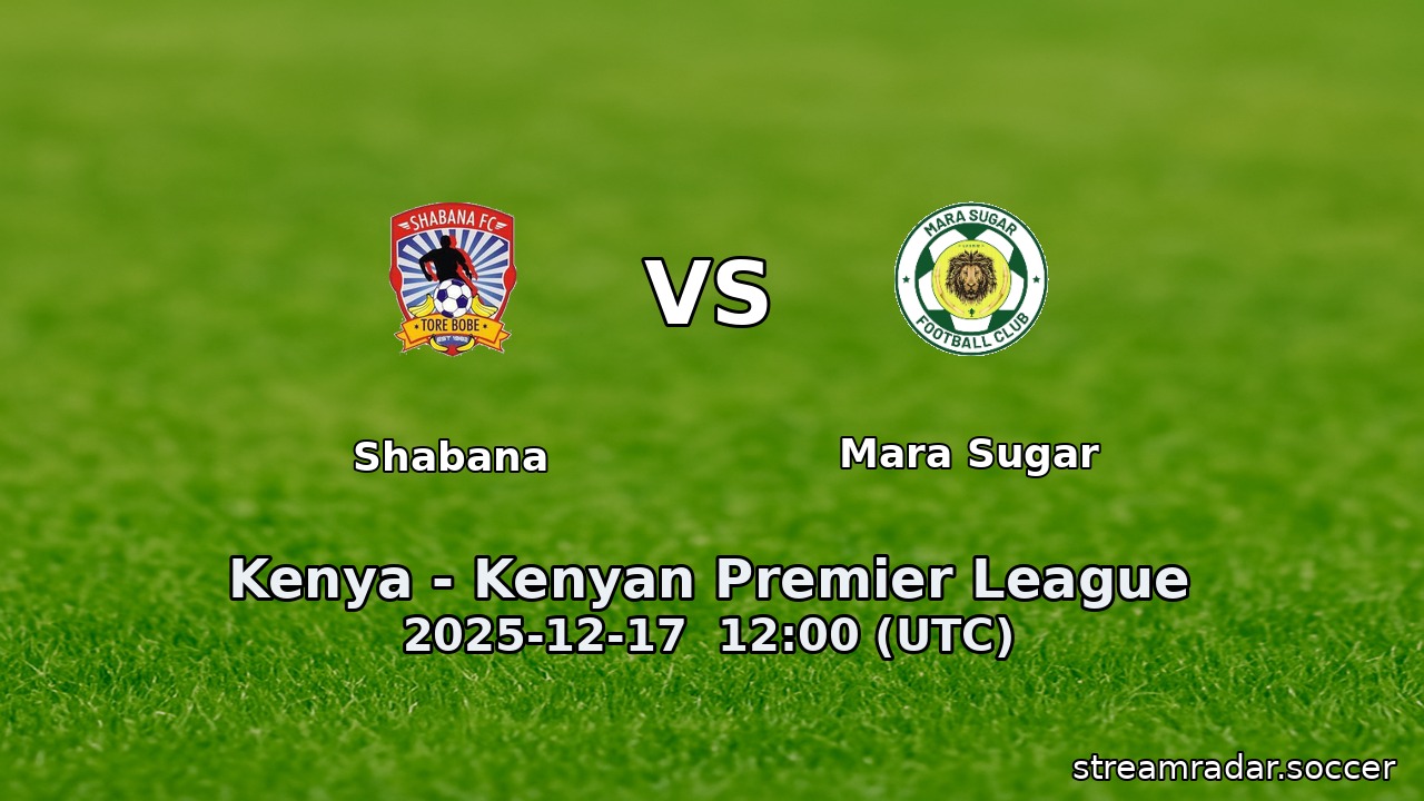 Shabana vs Mara Sugar