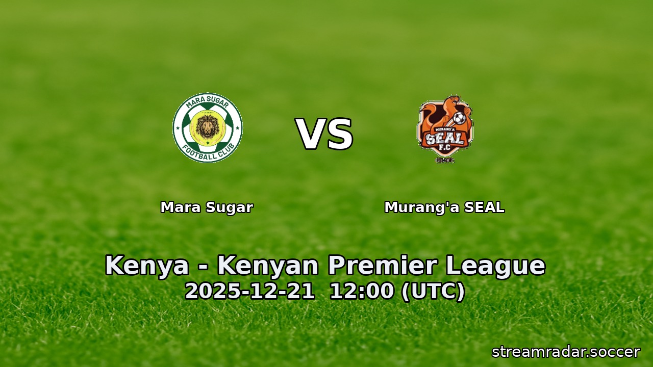 Mara Sugar vs Murang'a SEAL