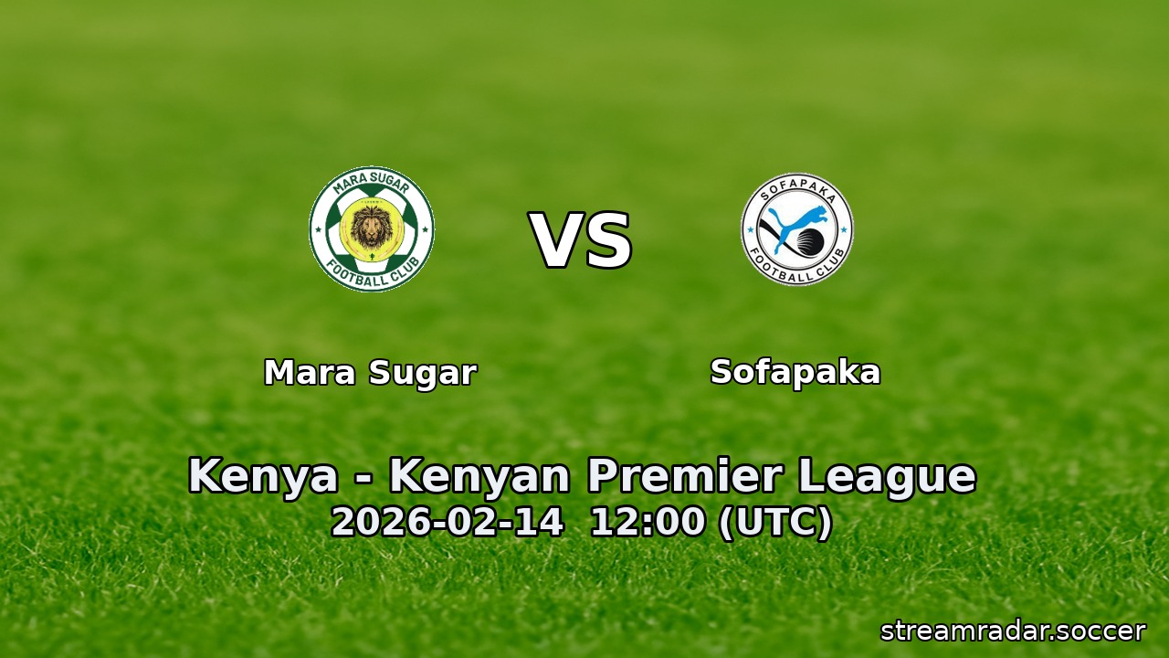 Mara Sugar vs Sofapaka