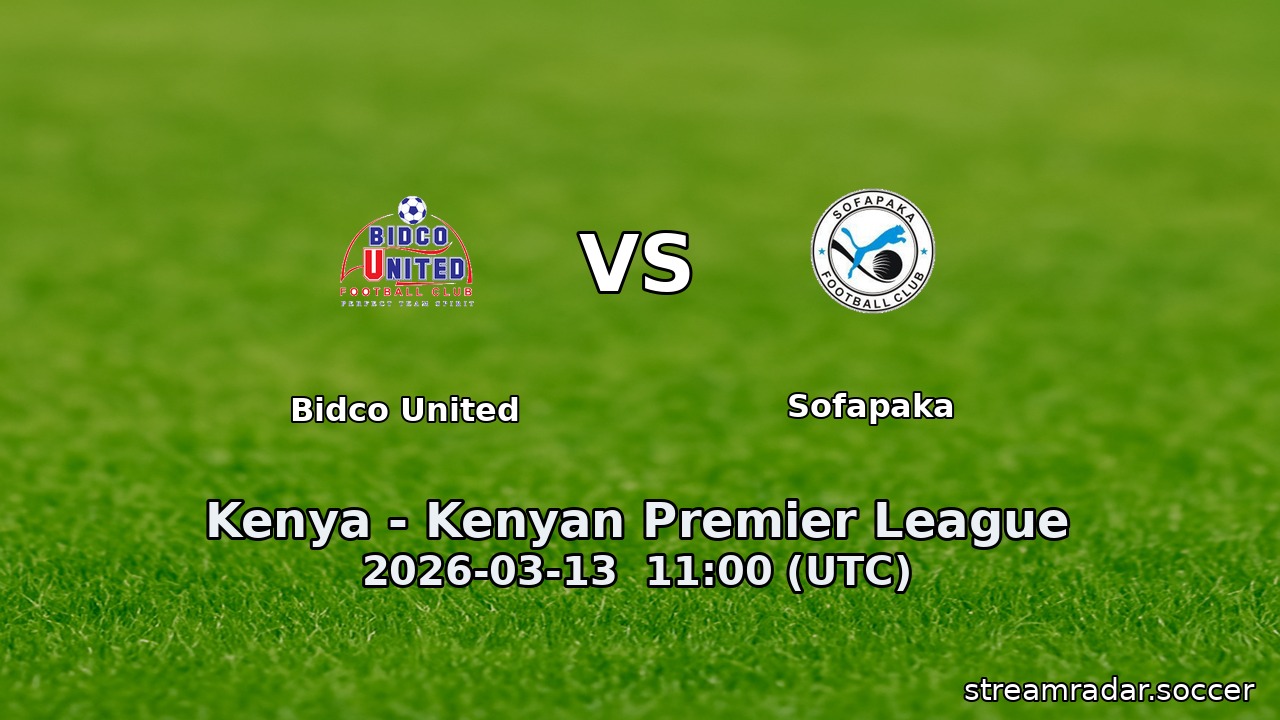 Bidco United vs Sofapaka