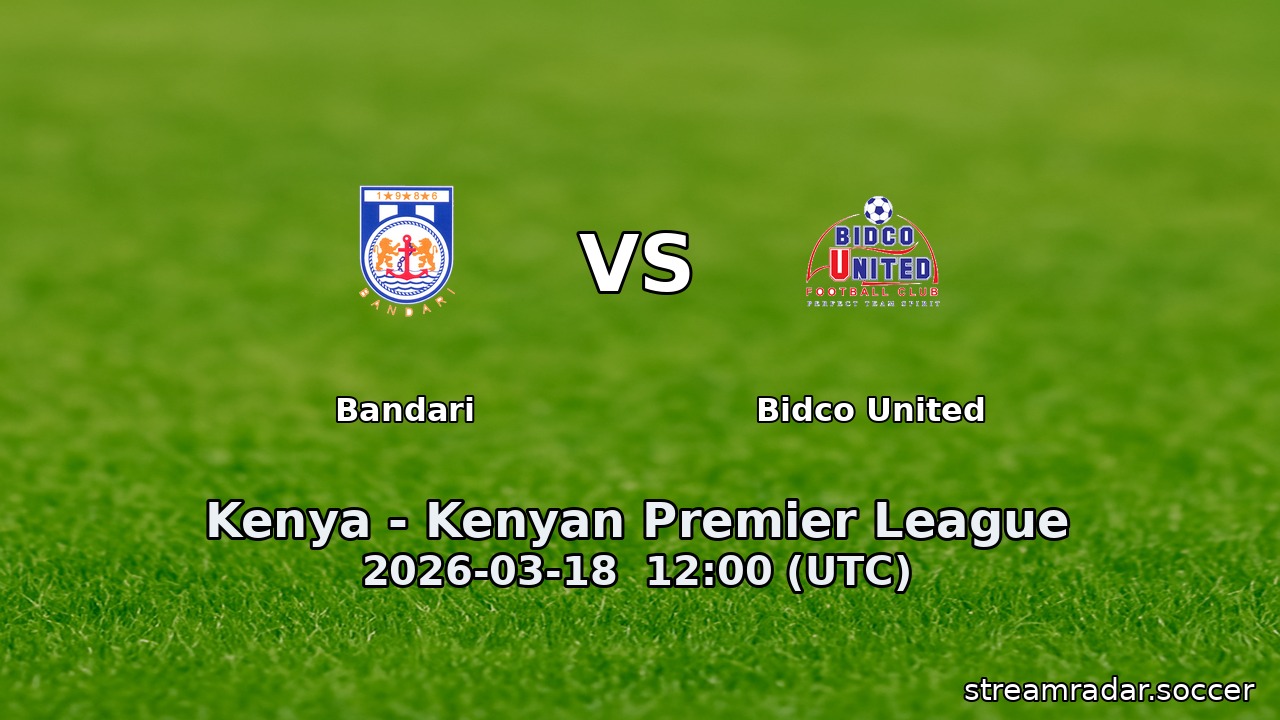 Bandari vs Bidco United