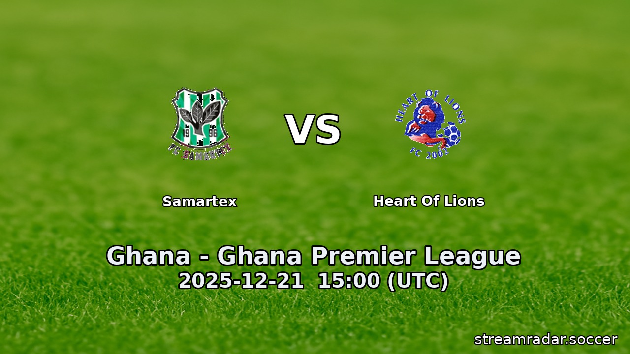 Samartex vs Heart Of Lions