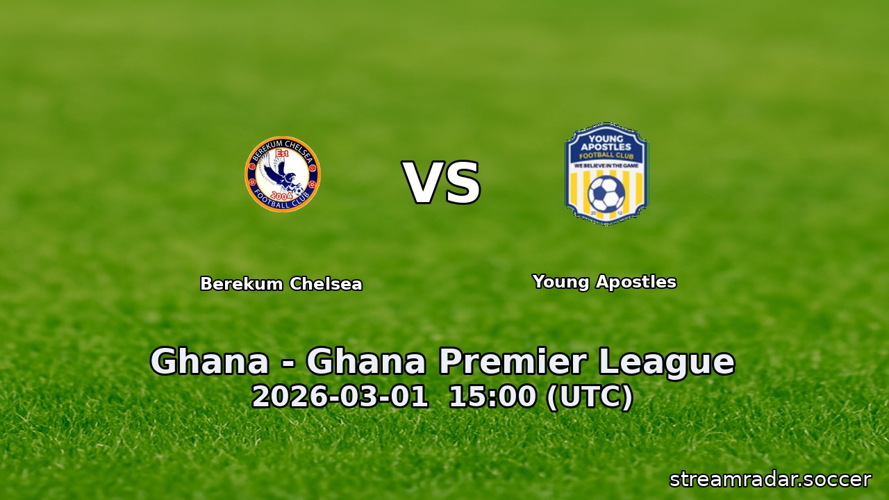 Berekum Chelsea vs Young Apostles