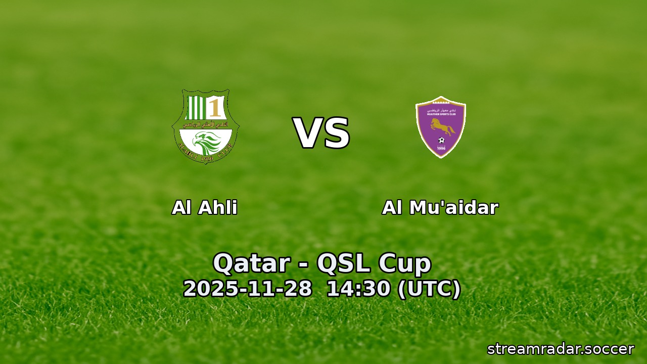 Al Ahli vs Al Mu'aidar