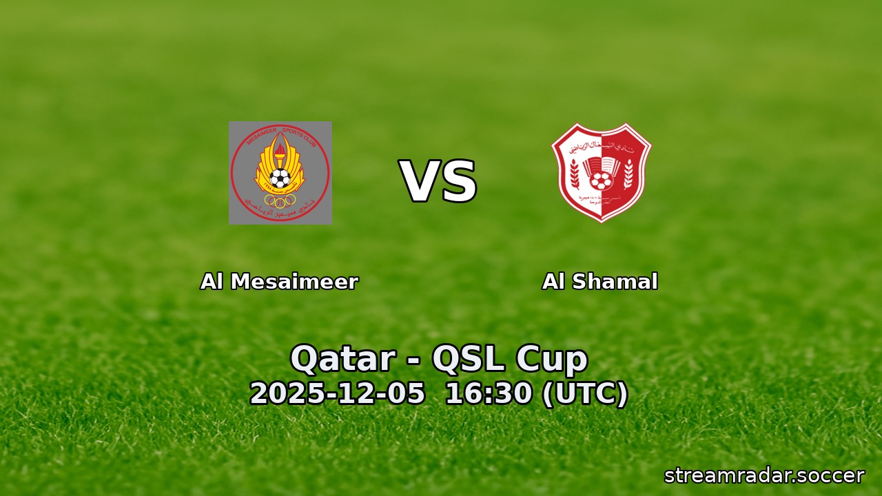 Al Mesaimeer vs Al Shamal