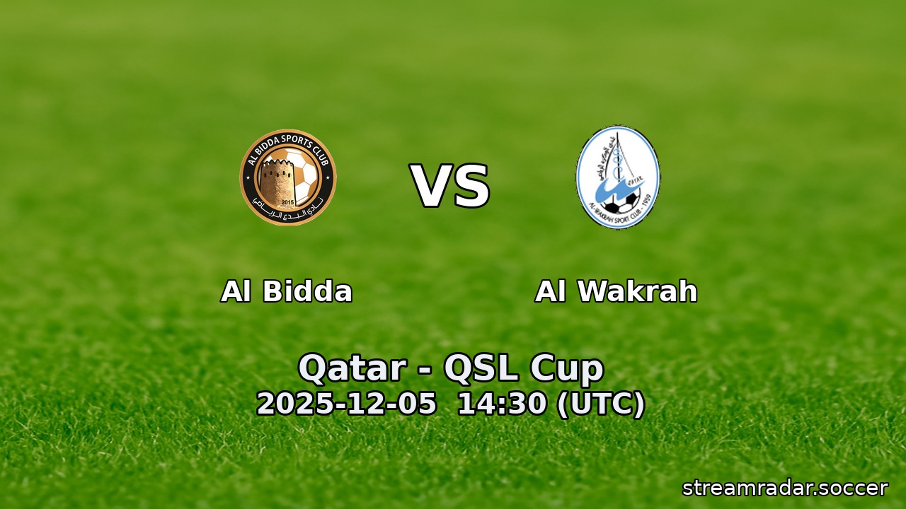 Al Bidda vs Al Wakrah