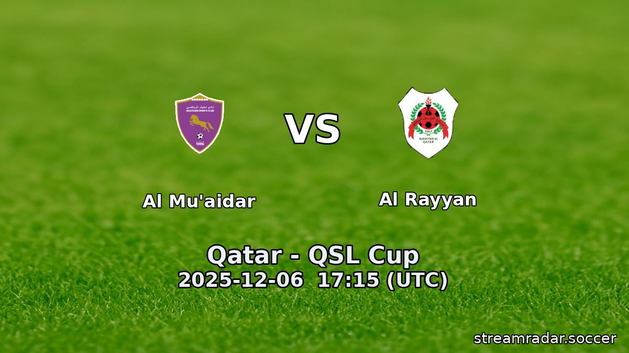 Al Mu'aidar vs Al Rayyan