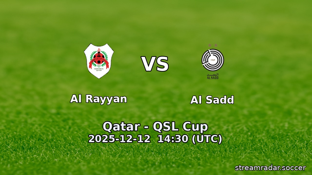 Al Rayyan vs Al Sadd