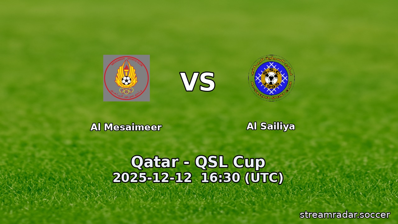 Al Mesaimeer vs Al Sailiya