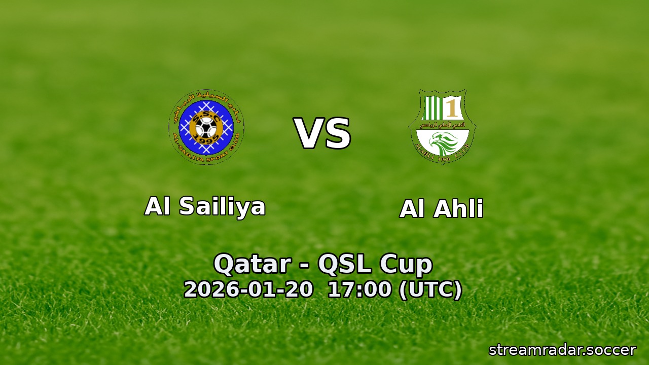 Al Sailiya vs Al Ahli