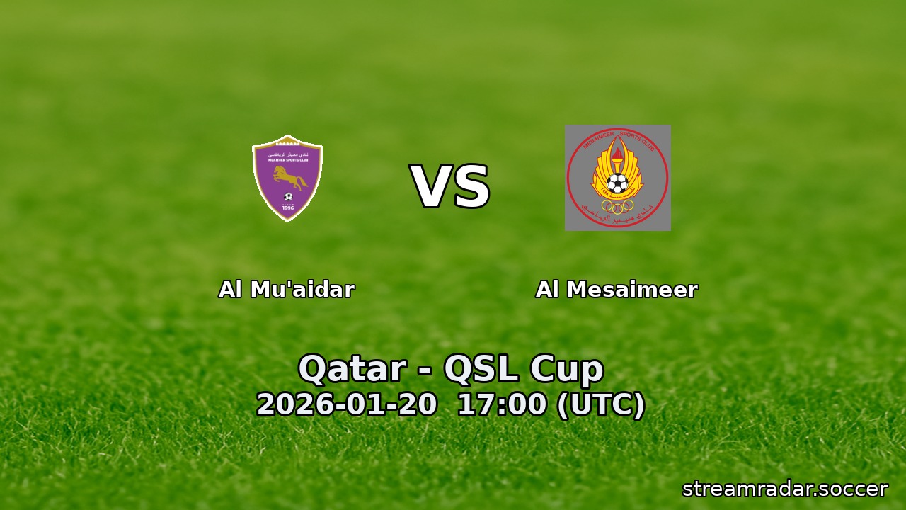 Al Mu'aidar vs Al Mesaimeer