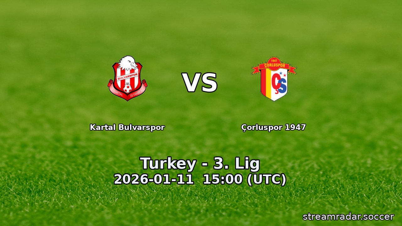 Kartal Bulvarspor vs Çorluspor 1947