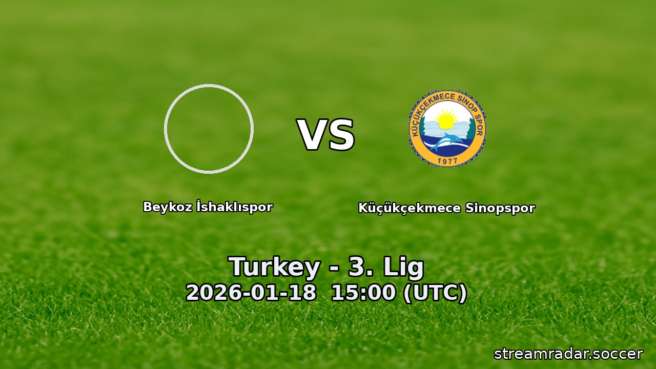 Beykoz İshaklıspor vs Küçükçekmece Sinopspor