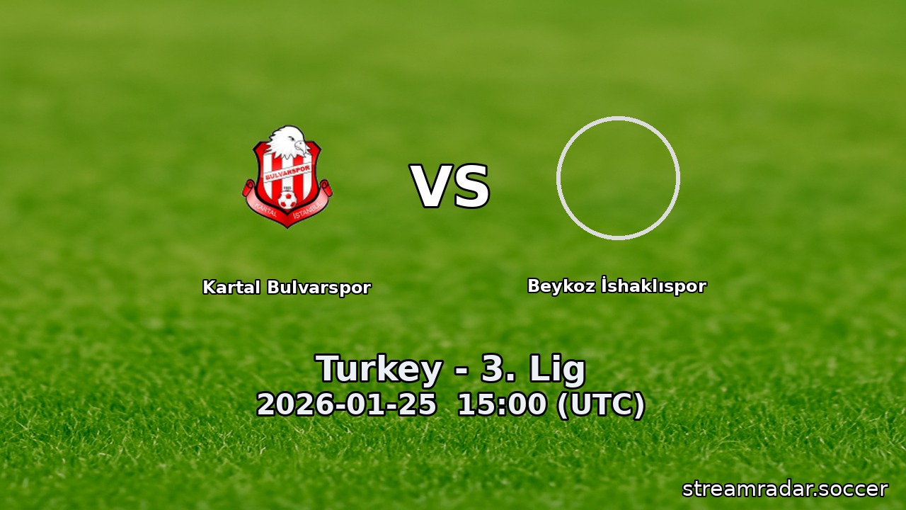 Kartal Bulvarspor vs Beykoz İshaklıspor