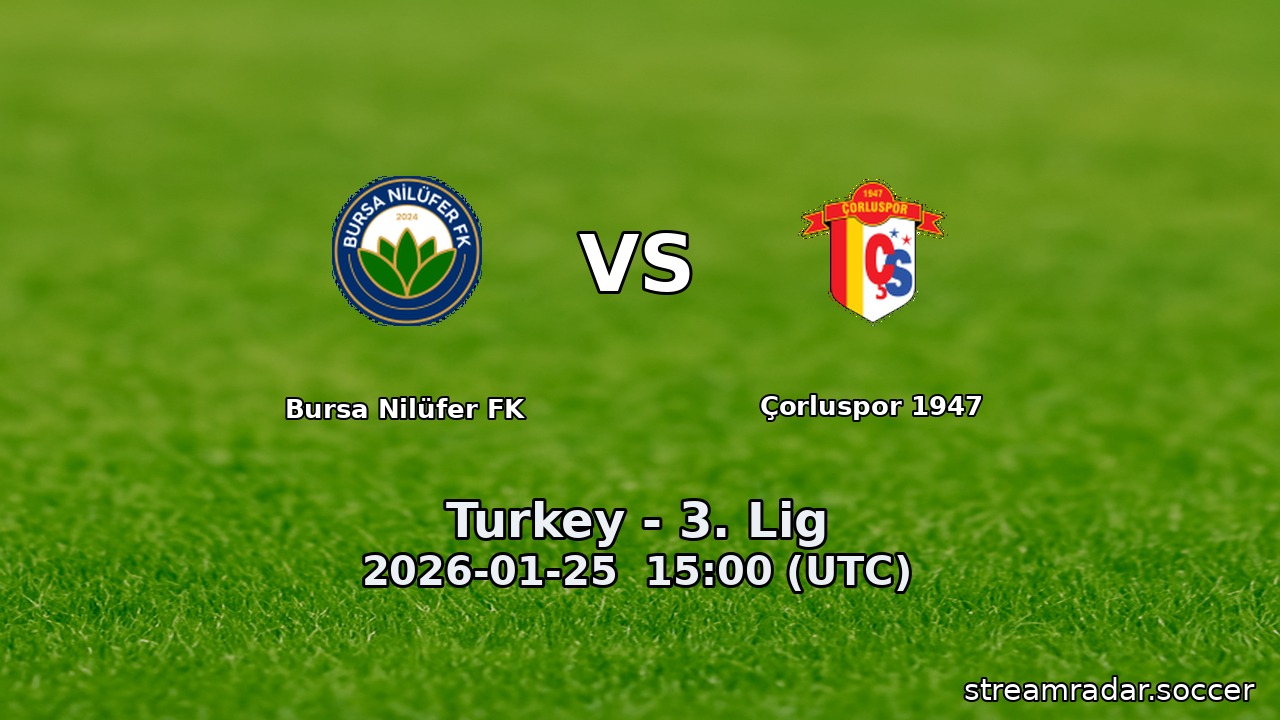 Bursa Nilüfer FK vs Çorluspor 1947