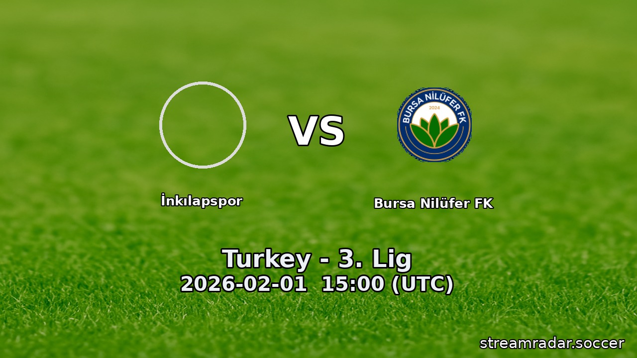 İnkılapspor vs Bursa Nilüfer FK
