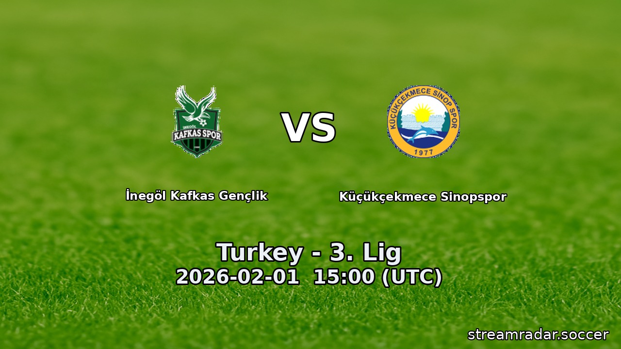 İnegöl Kafkas Gençlik vs Küçükçekmece Sinopspor