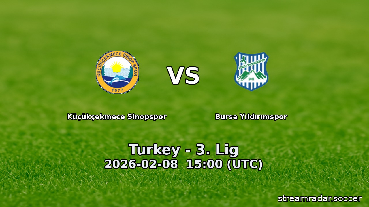 Küçükçekmece Sinopspor vs Bursa Yıldırımspor