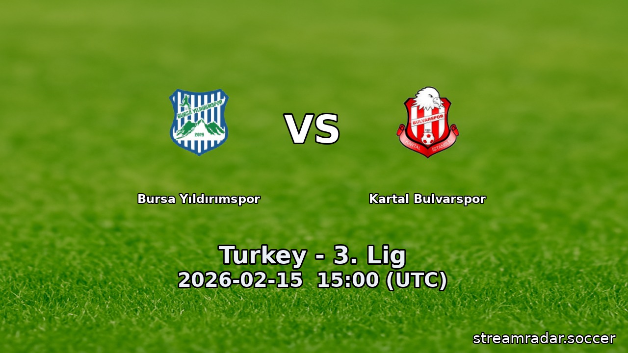 Bursa Yıldırımspor vs Kartal Bulvarspor