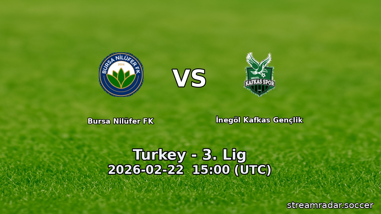 Bursa Nilüfer FK vs İnegöl Kafkas Gençlik