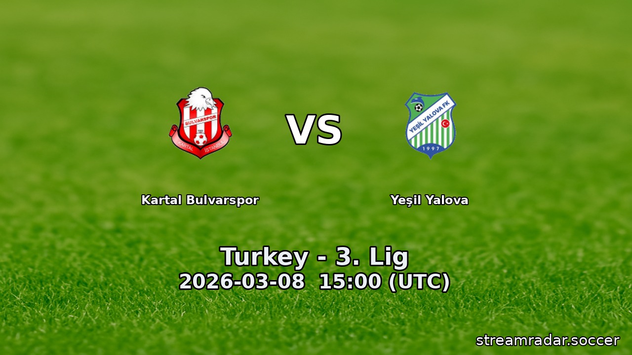 Kartal Bulvarspor vs Yeşil Yalova