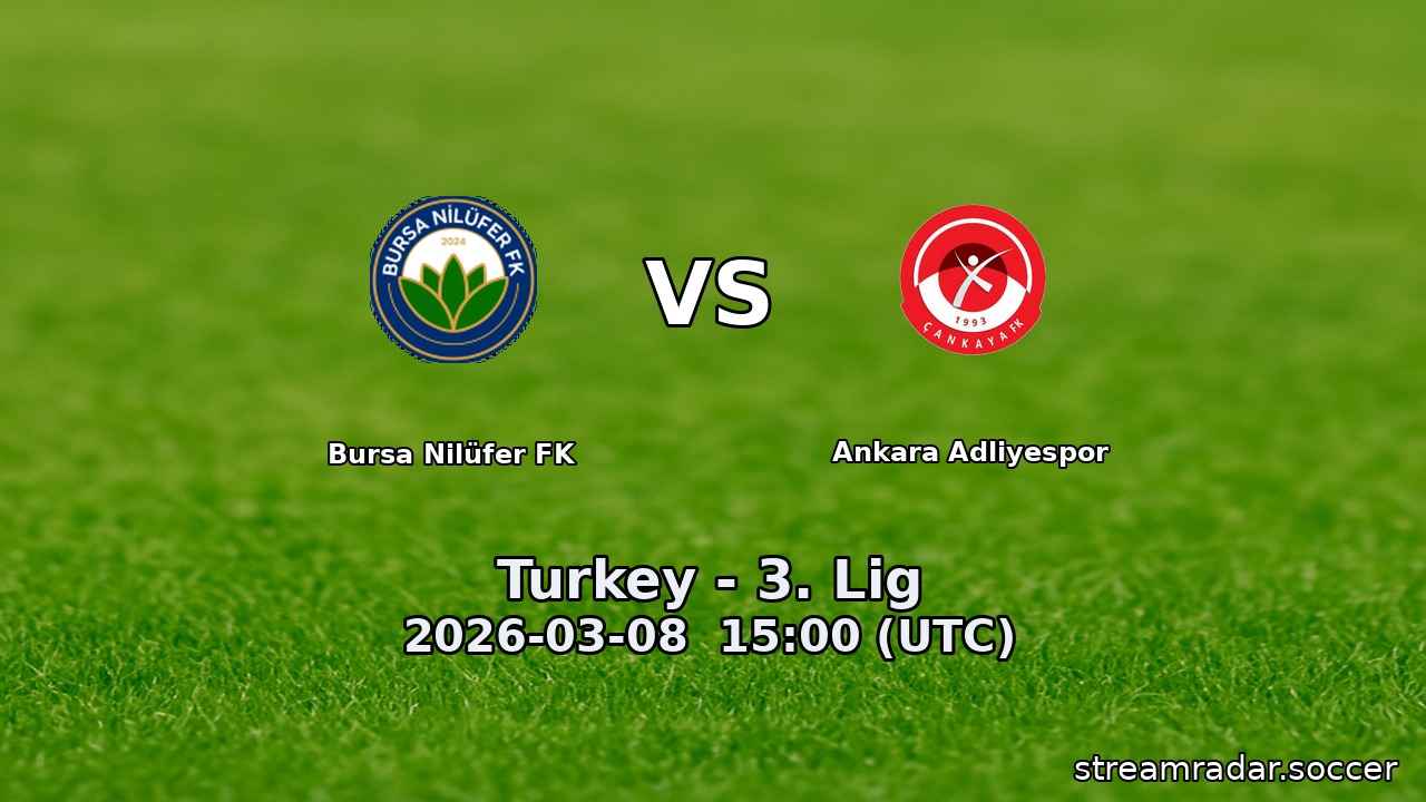 Bursa Nilüfer FK vs Ankara Adliyespor