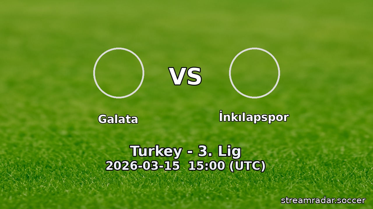 Galata vs İnkılapspor