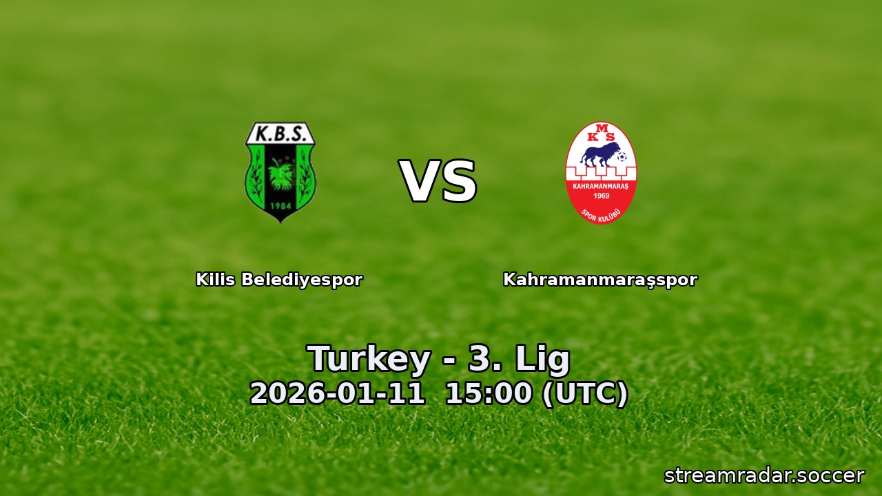 Kilis Belediyespor vs Kahramanmaraşspor