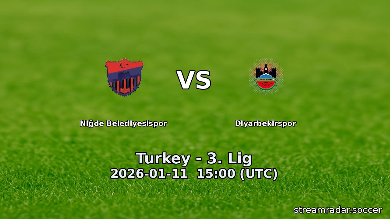 Niğde Belediyesispor vs Diyarbekirspor