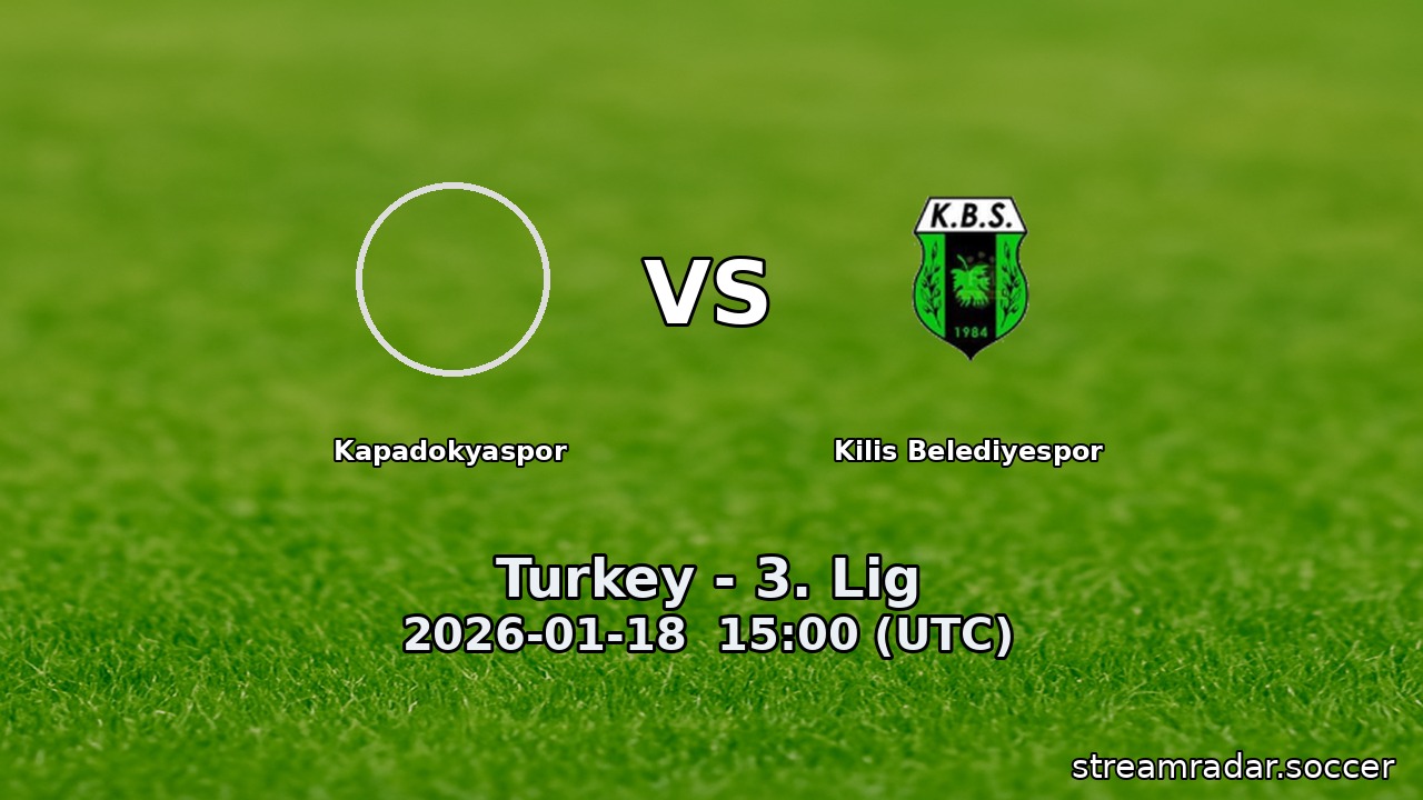 Kapadokyaspor vs Kilis Belediyespor