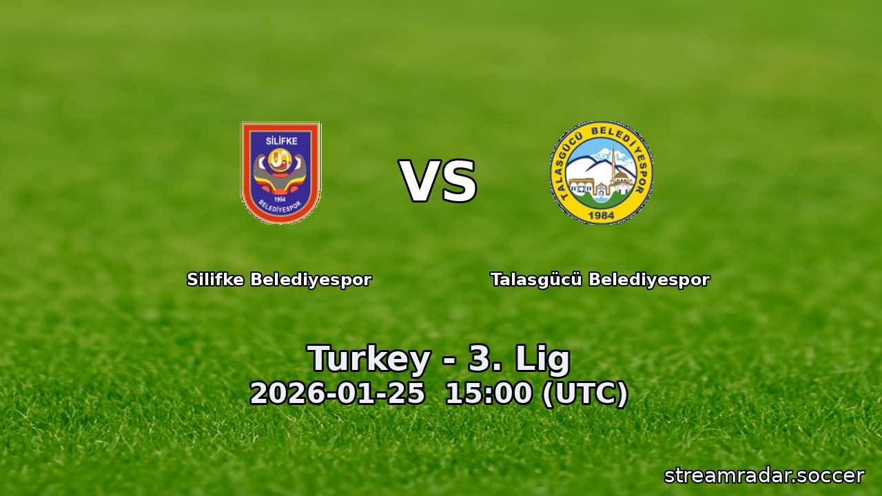 Silifke Belediyespor vs Talasgücü Belediyespor