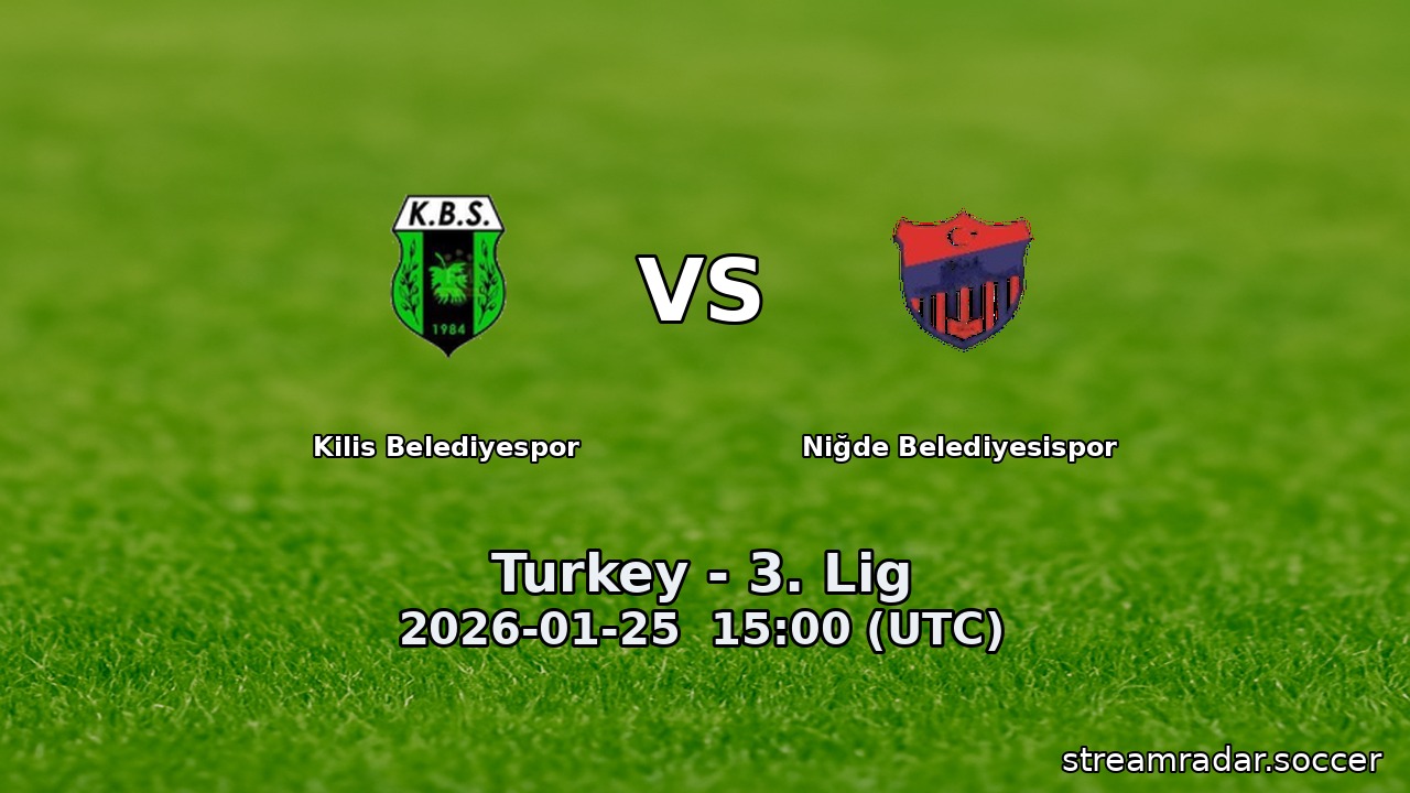 Kilis Belediyespor vs Niğde Belediyesispor