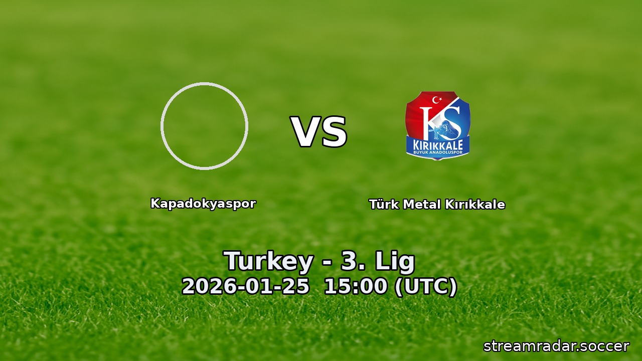 Kapadokyaspor vs Türk Metal Kırıkkale