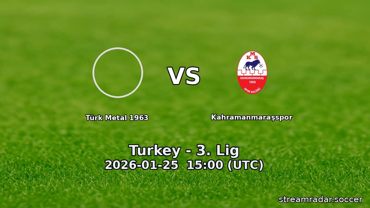 Türk Metal 1963 vs Kahramanmaraşspor