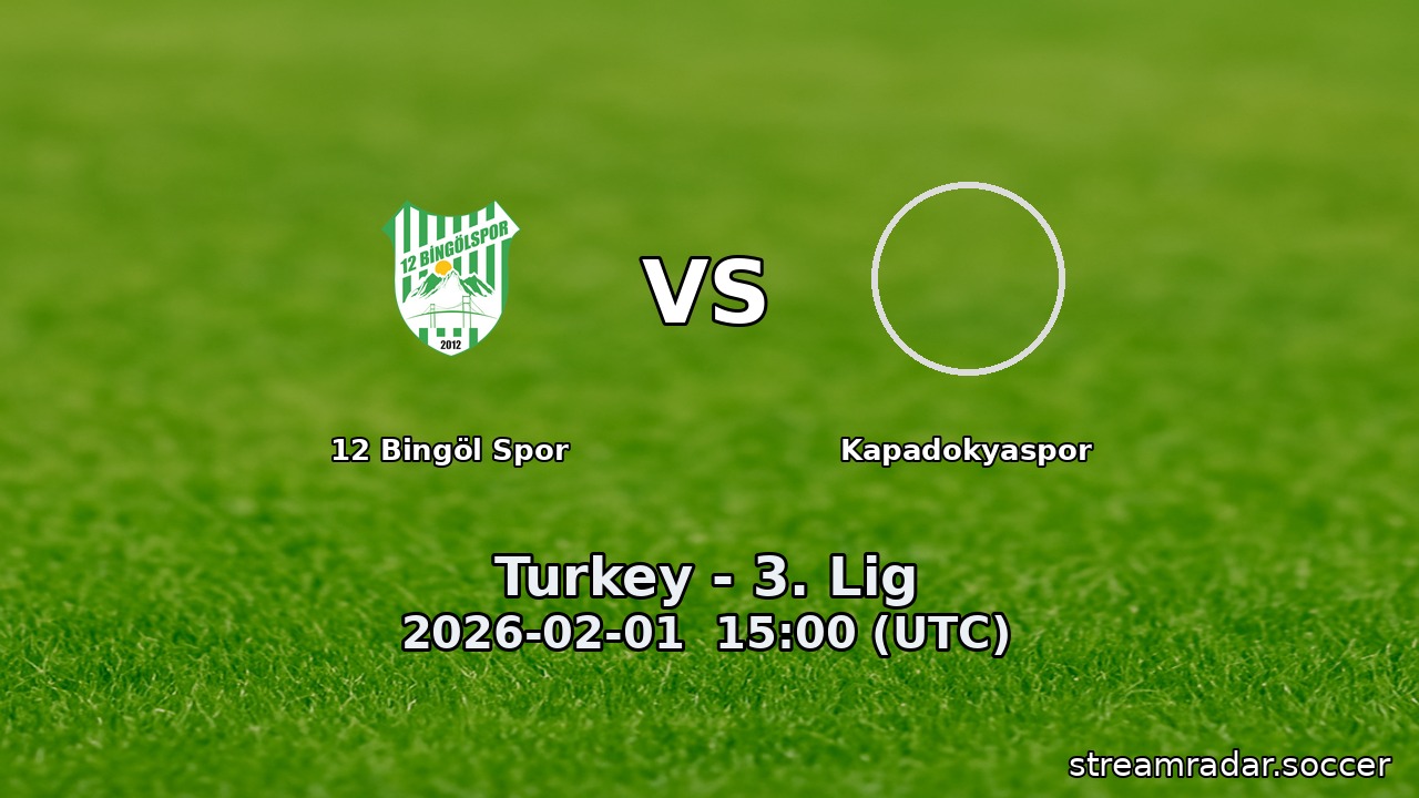 12 Bingöl Spor vs Kapadokyaspor