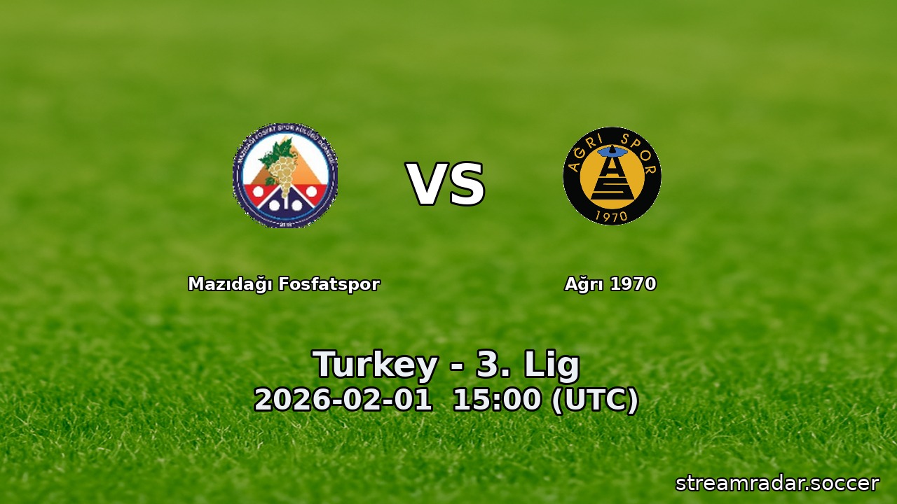 Mazıdağı Fosfatspor vs Ağrı 1970