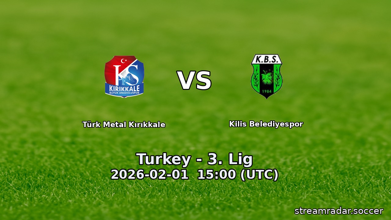 Türk Metal Kırıkkale vs Kilis Belediyespor