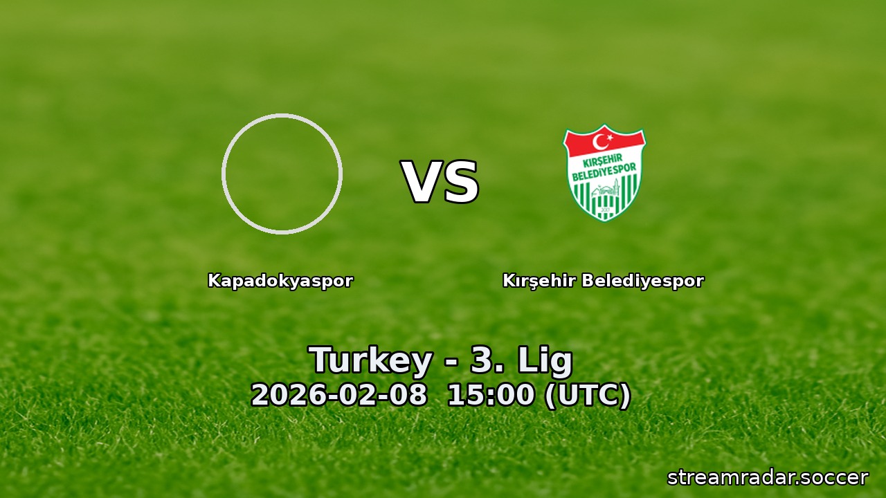 Kapadokyaspor vs Kırşehir Belediyespor