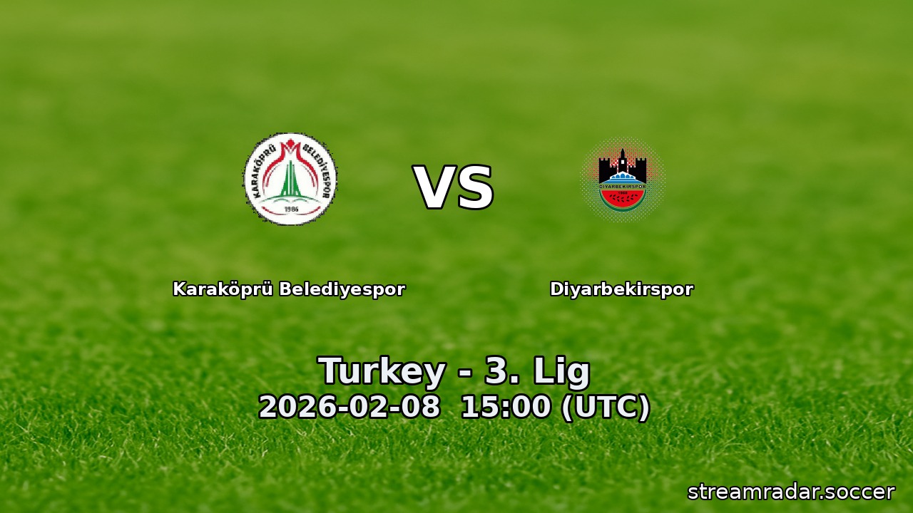 Karaköprü Belediyespor vs Diyarbekirspor